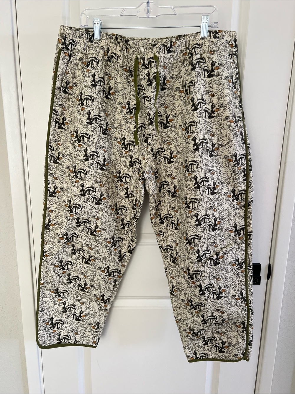 Disney Quilted Bambi Pants with Olive Trim